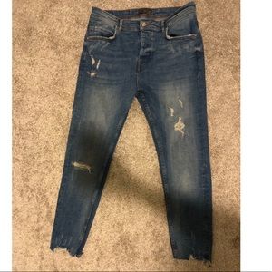 ZARA bottom ripped jeans Sz. 42 ( US 32 )